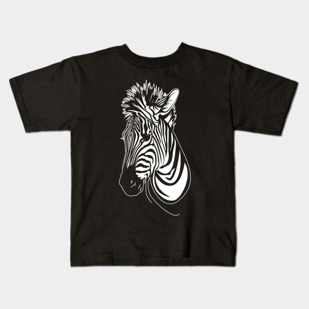 zebra Kids T-Shirt by ElectricPeacock